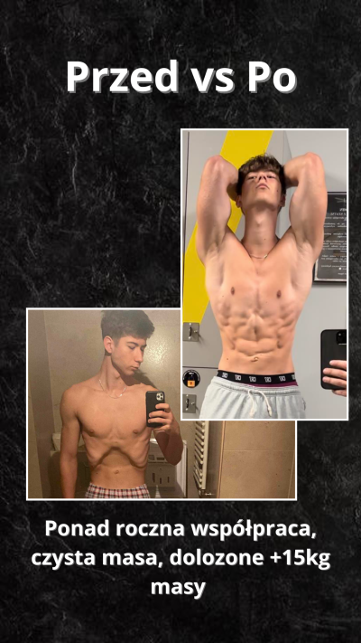 4 miesieczna rekompozycja znaczacy wzrost masy miesniowej, przy - 5kg na wadze(1)